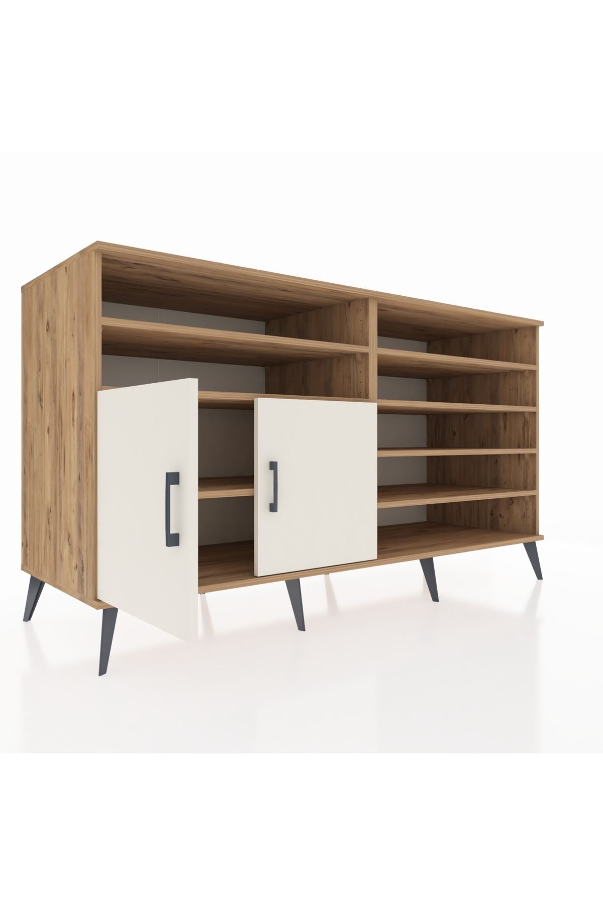 Kronos Konsol 7 Raflı 2 Kapaklı 176x59x99 Çam-Aytaşı