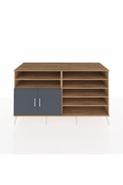 Kronos Konsol 7 Raflı 2 Kapaklı 176x59x99 Çam-Antrasit/Aytaşı