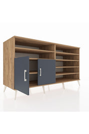 Kronos Konsol 7 Raflı 2 Kapaklı 176x59x99 Çam-Antrasit/Aytaşı