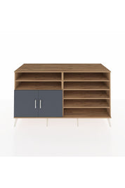 Kronos Konsol 7 Raflı 2 Kapaklı 176x59x99 Çam-Antrasit