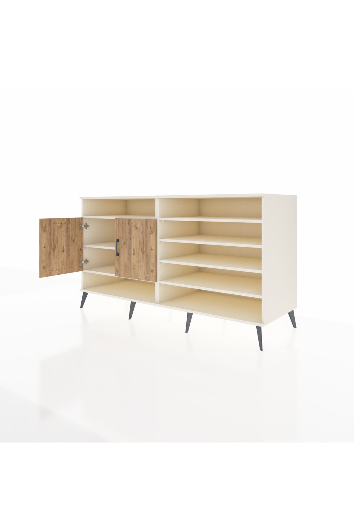 Kronos Konsol 7 Raflı 2 Kapaklı 176x59x99 Aytaşı-Çam