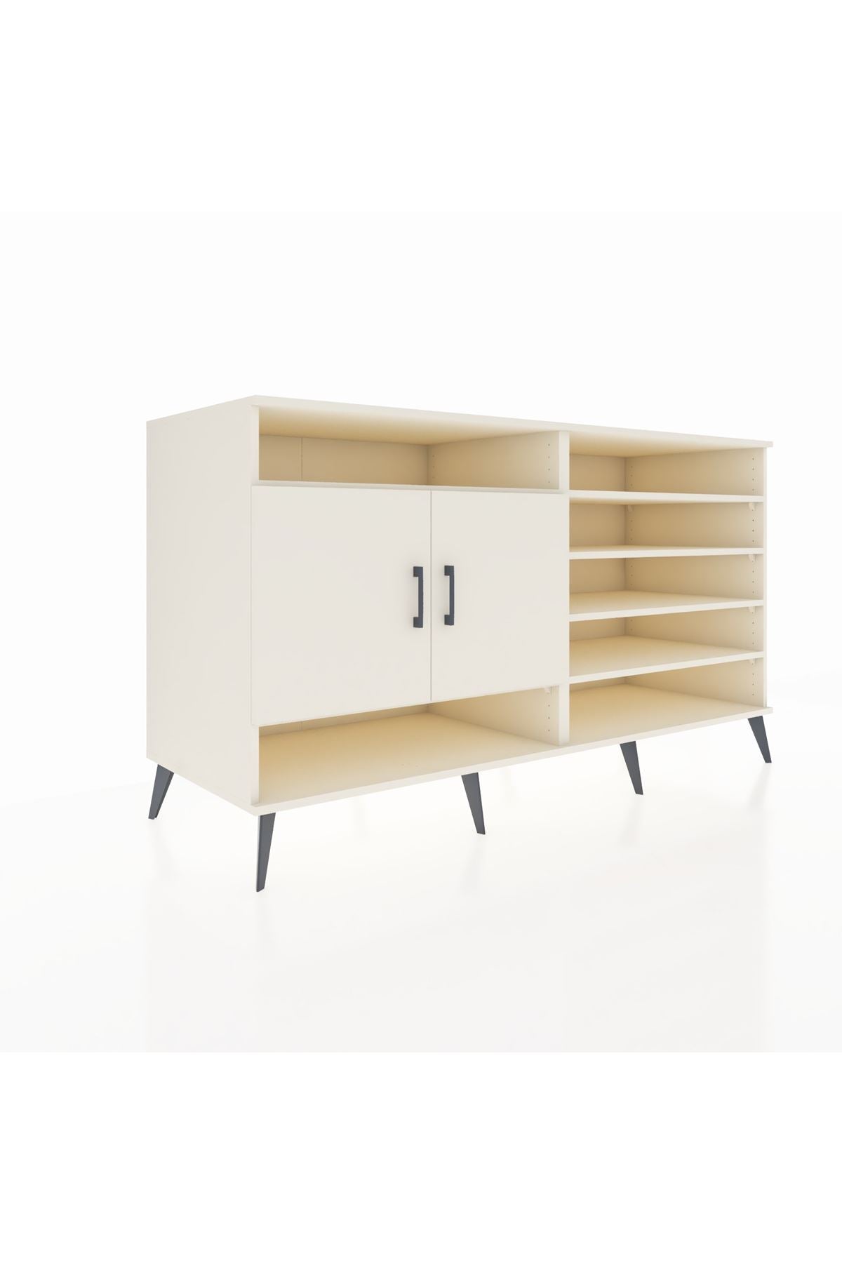 Kronos Konsol 7 Raflı 2 Kapaklı 176x59x99 Aytaşı-Aytaşı/Antrasit