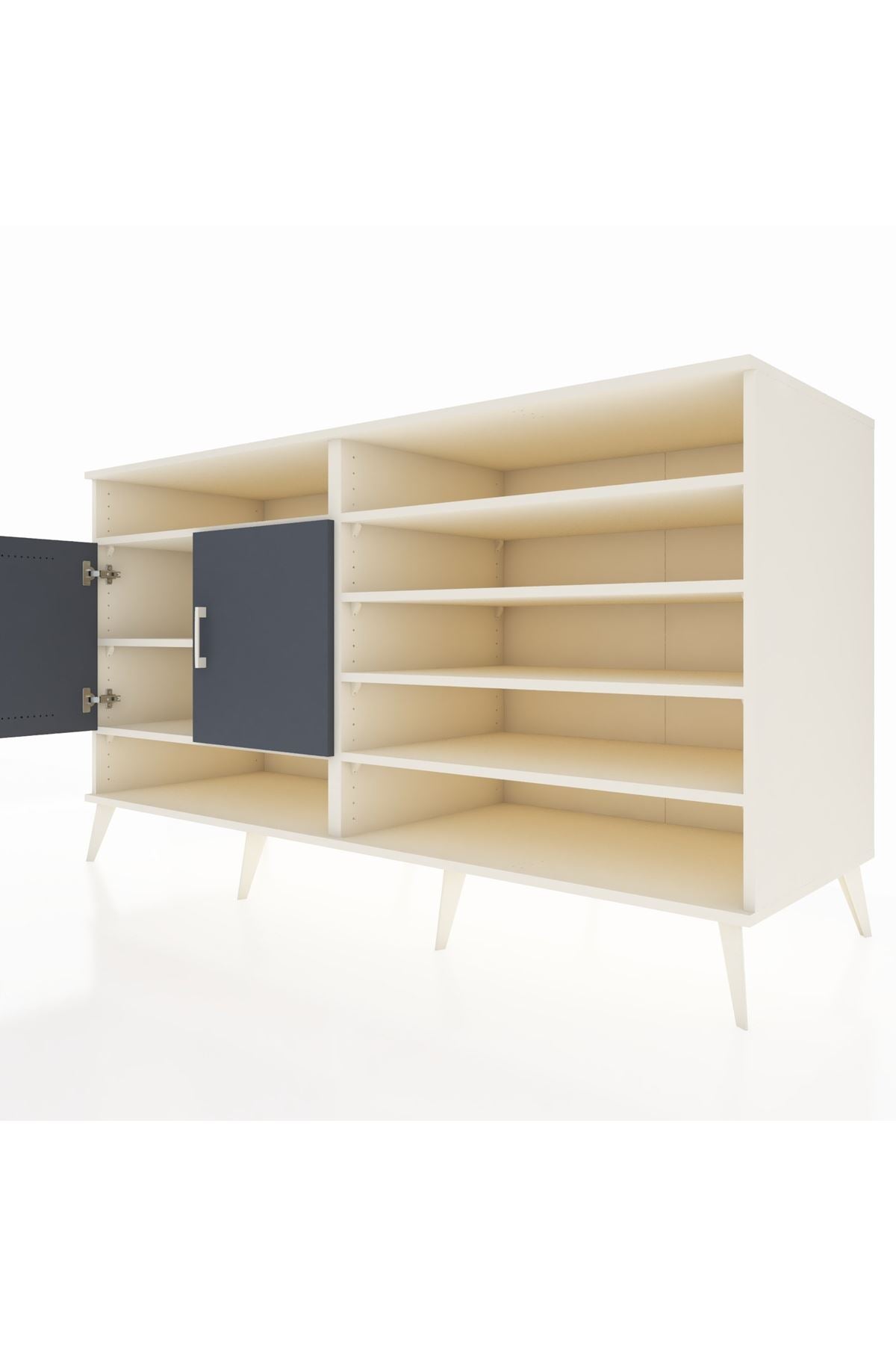 Kronos Konsol 7 Raflı 2 Kapaklı 176x59x99 Aytaşı-Antrasit