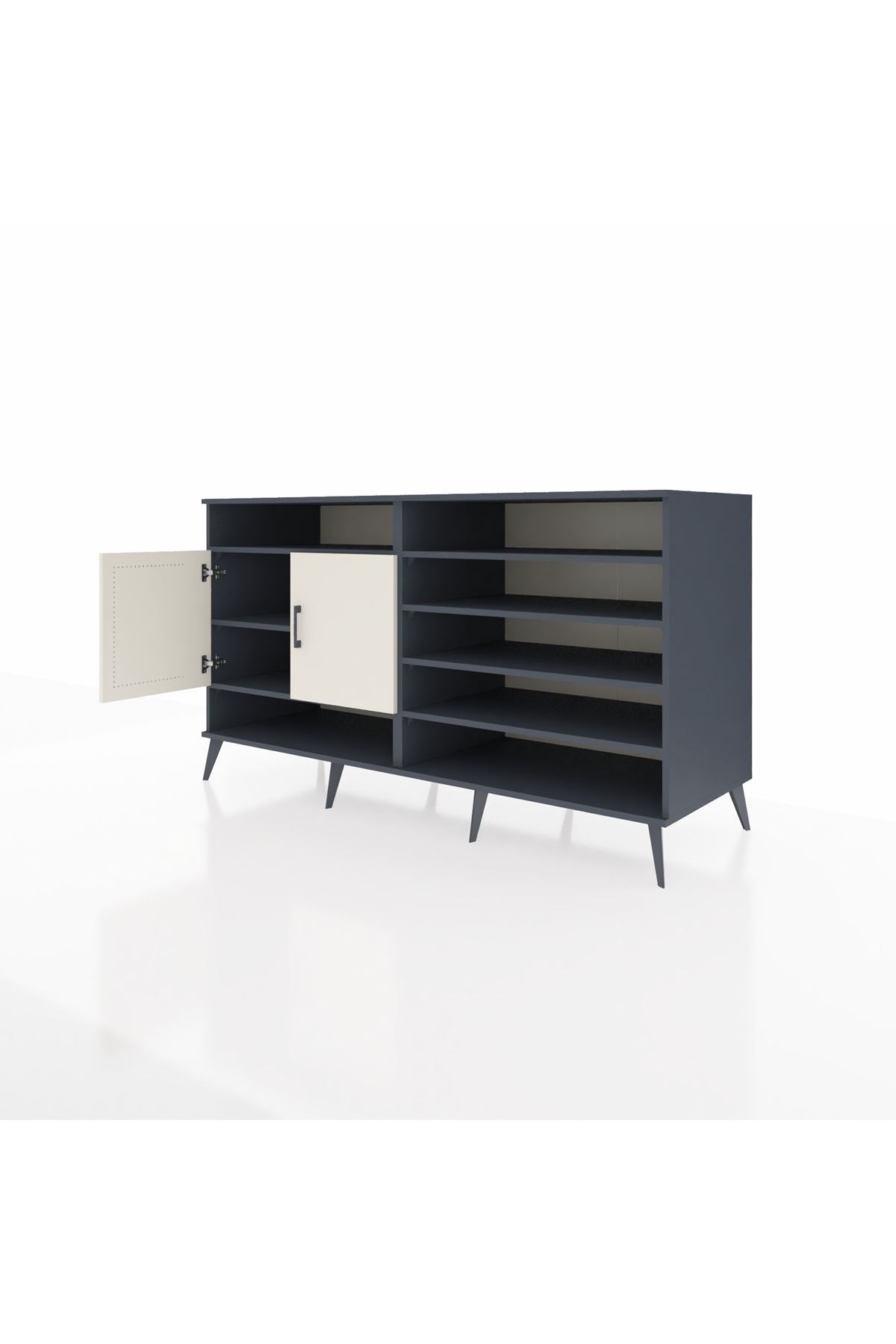 Kronos Konsol 7 Raflı 2 Kapaklı 176x59x99 Antrasit-Aytaşı