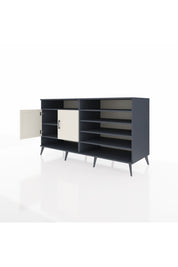 Kronos Konsol 7 Raflı 2 Kapaklı 176x59x99 Antrasit-Aytaşı