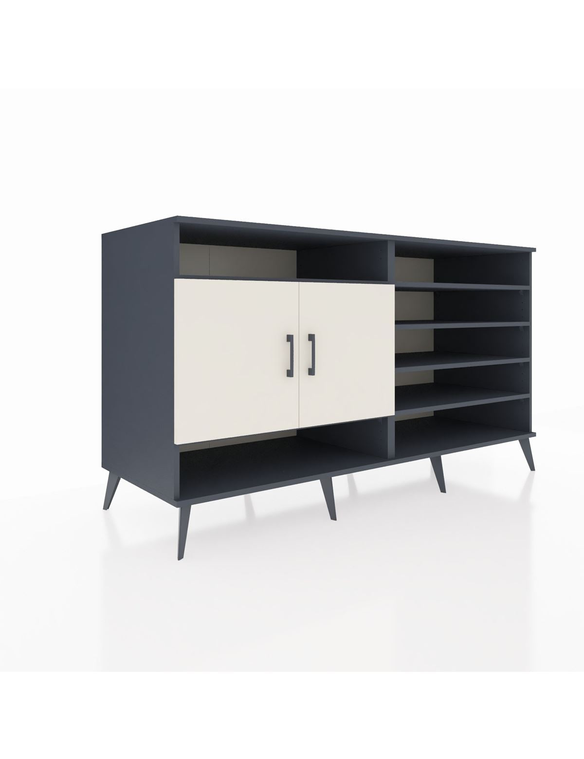 Kronos Konsol 7 Raflı 2 Kapaklı 176x59x99 Antrasit-Aytaşı