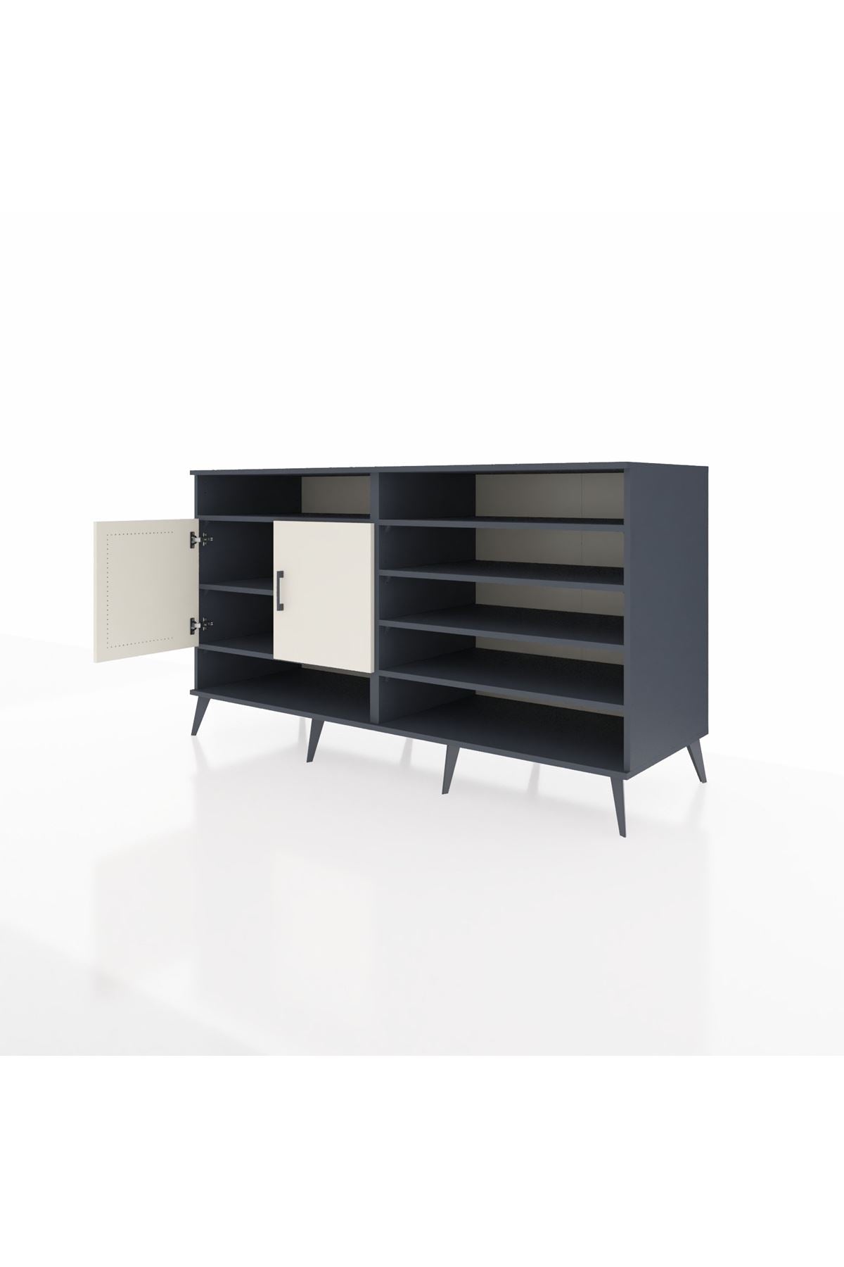 Kronos Konsol 7 Raflı 2 Kapaklı 176x59x99 Antrasit-Aytaşı/Antrasit