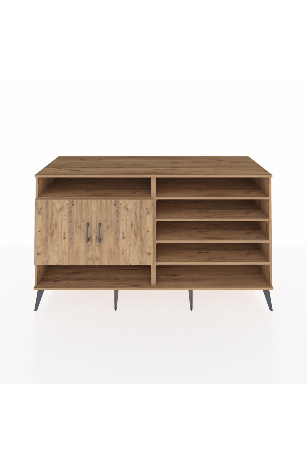 Kronos Konsol 7 Raflı 2 Kapaklı 176x59x99 Çam-Çam/Aytaşı