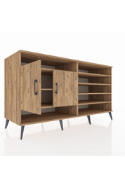 Kronos Konsol 7 Raflı 2 Kapaklı 176x59x99 Çam-Çam/Aytaşı