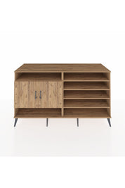 Kronos Konsol 7 Raflı 2 Kapaklı 176x59x99 Çam-Çam/Antrasit