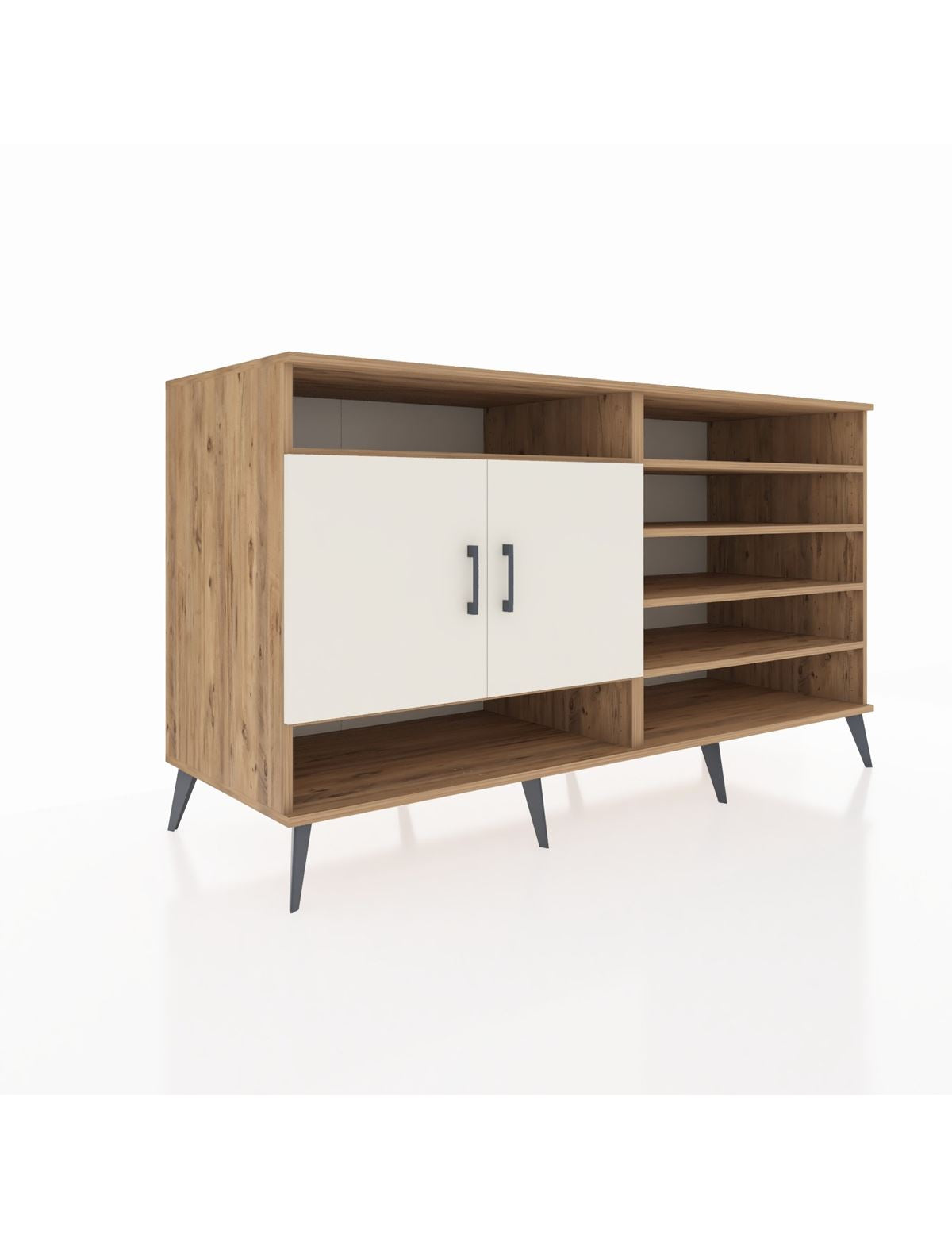 Kronos Konsol 7 Raflı 2 Kapaklı 176x59x99 Çam-Aytaşı