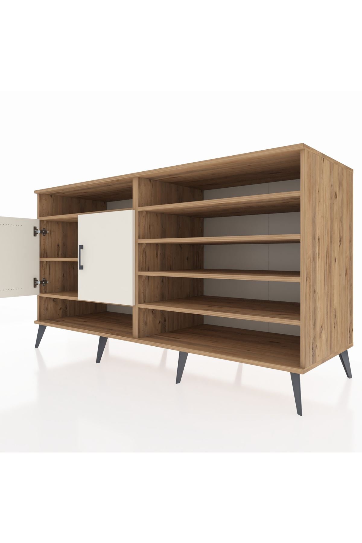 Kronos Konsol 7 Raflı 2 Kapaklı 176x59x99 Çam-Aytaşı/Çam