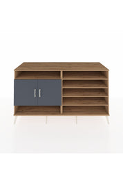 Kronos Konsol 7 Raflı 2 Kapaklı 176x59x99 Çam-Antrasit