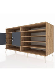 Kronos Konsol 7 Raflı 2 Kapaklı 176x59x99 Çam-Antrasit/Çam