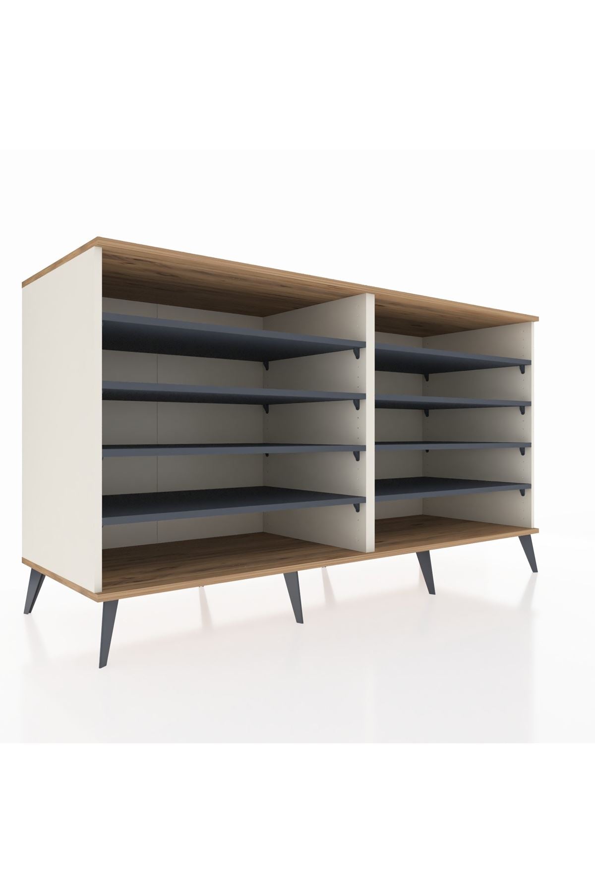 Kronos Konsol 8 Raflı 176x59x99 Aytaşı-Çam/Antrasit