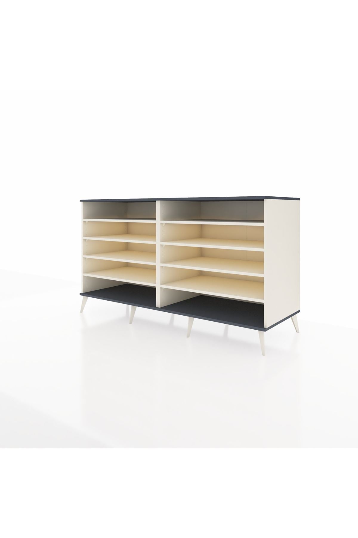 Kronos Konsol 8 Raflı 176x59x99 Aytaşı-Antrasit/Aytaşı