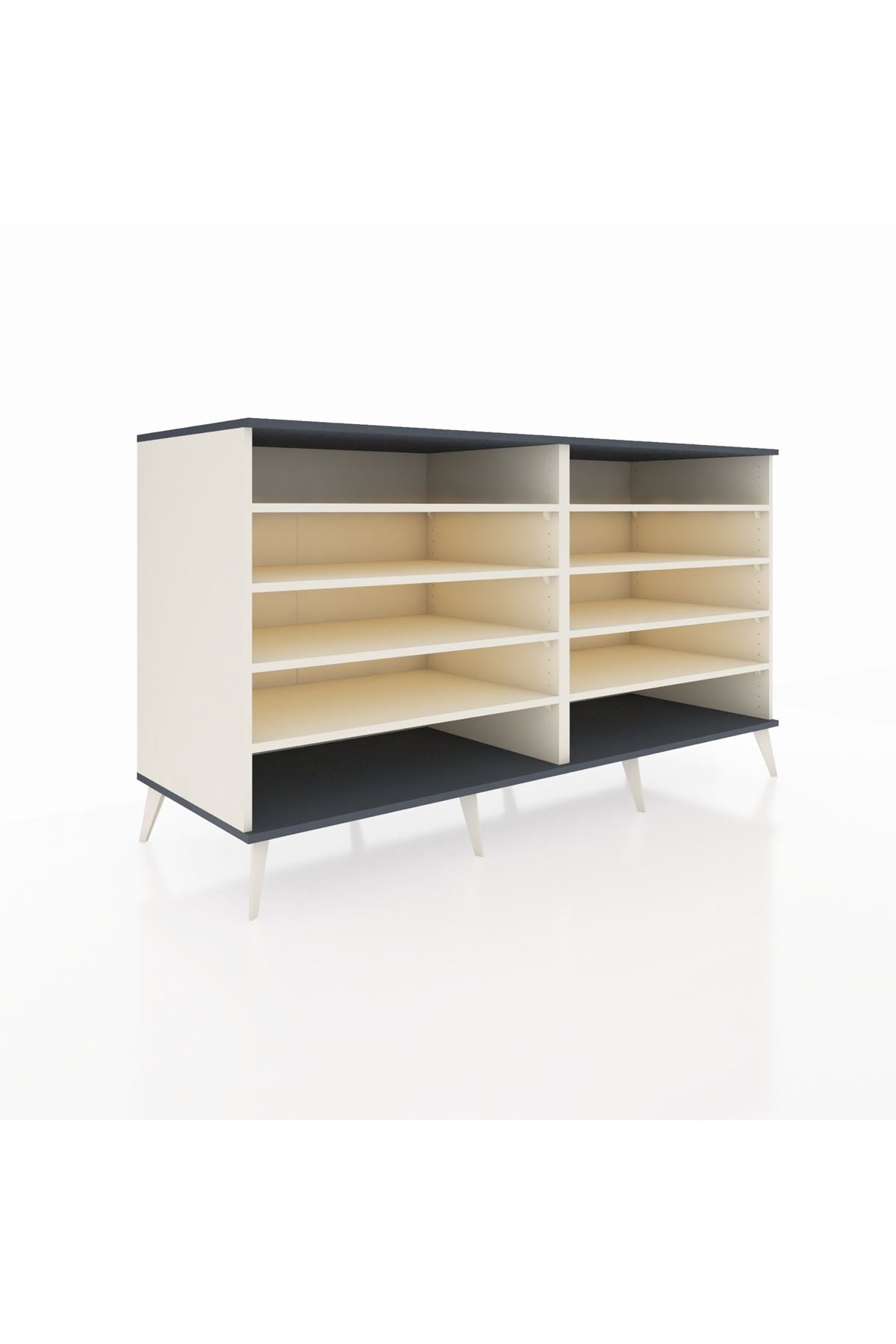 Kronos Konsol 8 Raflı 176x59x99 Aytaşı-Antrasit/Aytaşı