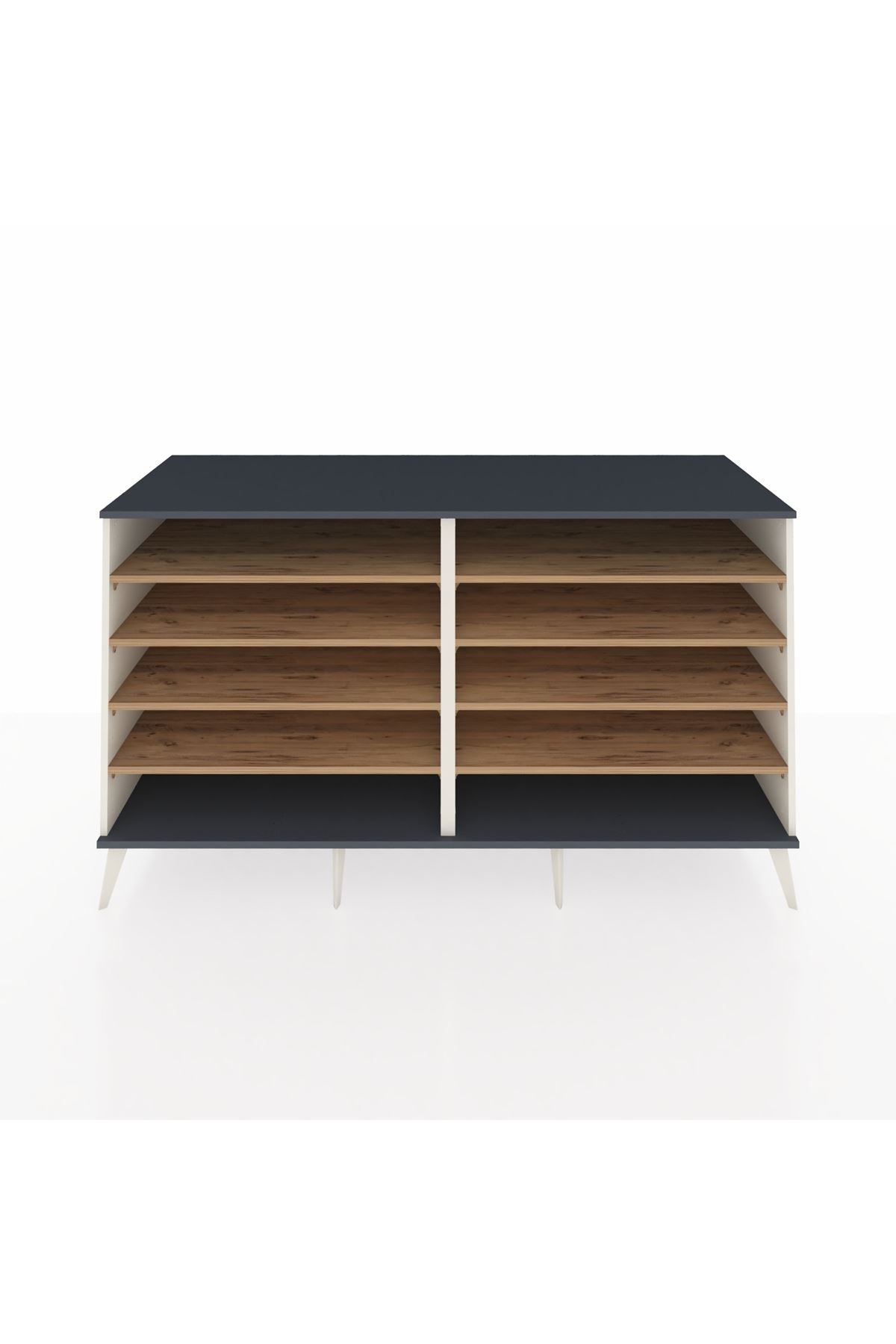 Kronos Konsol 8 Raflı 176x59x99 Aytaşı-Antrasit/Çam