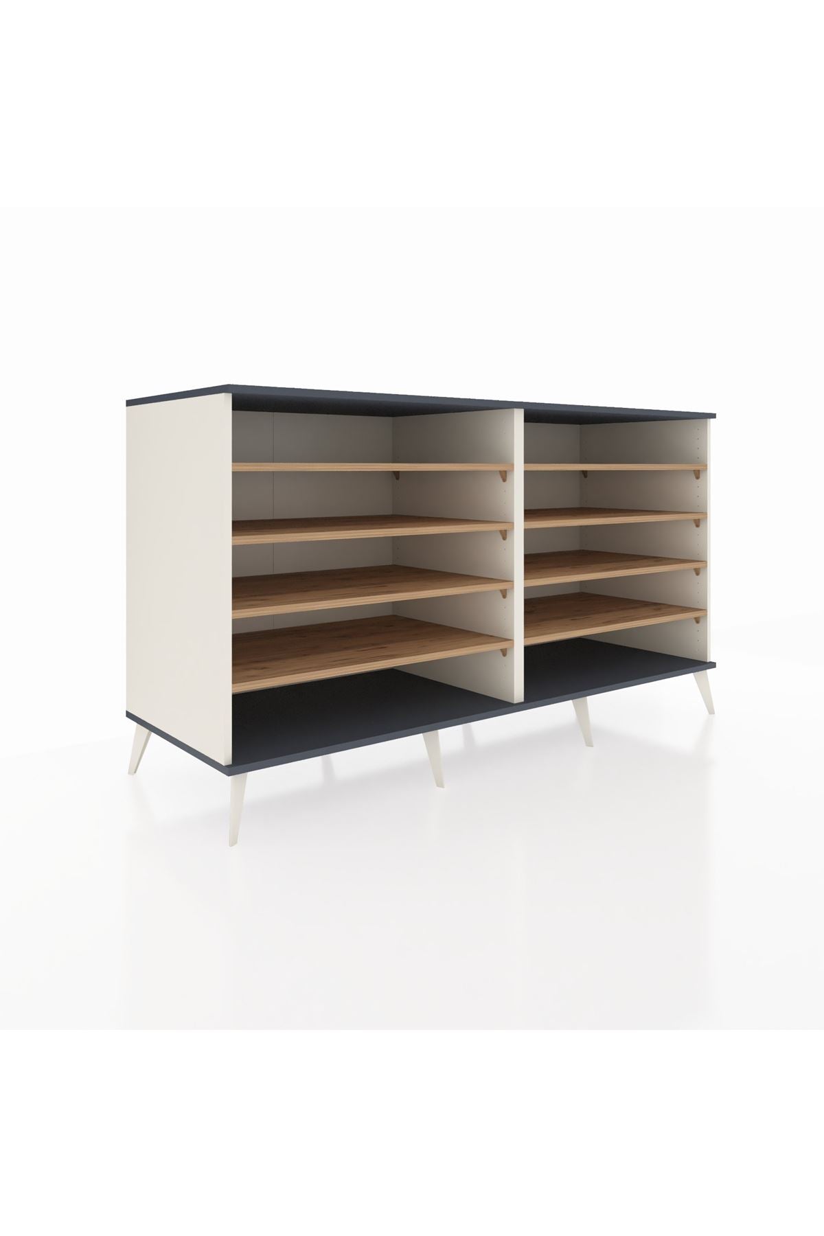 Kronos Konsol 8 Raflı 176x59x99 Aytaşı-Antrasit/Çam