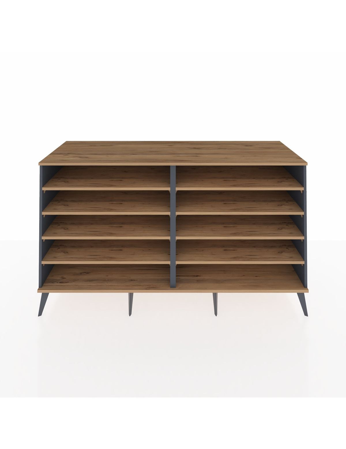 Kronos Konsol 8 Raflı 176x59x99 Antrasit-Çam