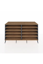 Kronos Konsol 8 Raflı 176x59x99 Antrasit-Çam