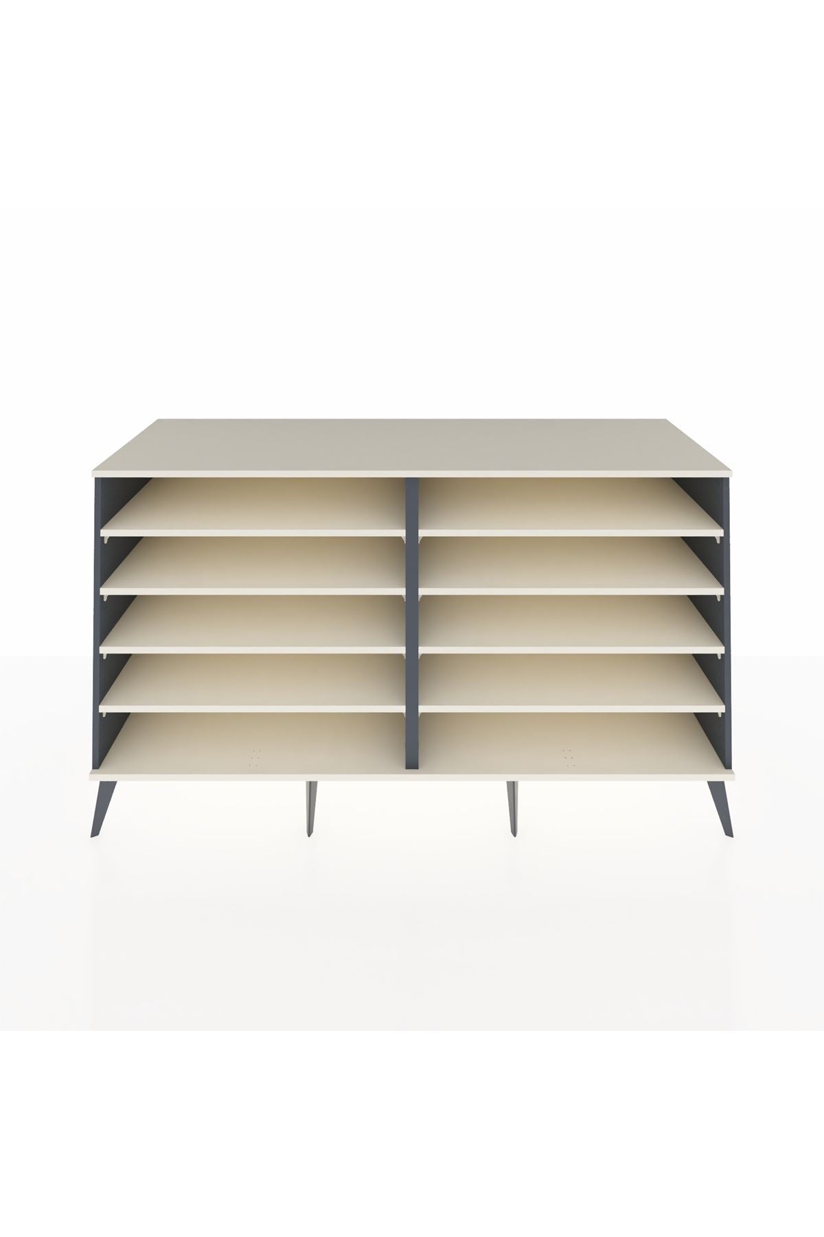 Kronos Konsol 8 Raflı 176x59x99 Antrasit-Aytaşı