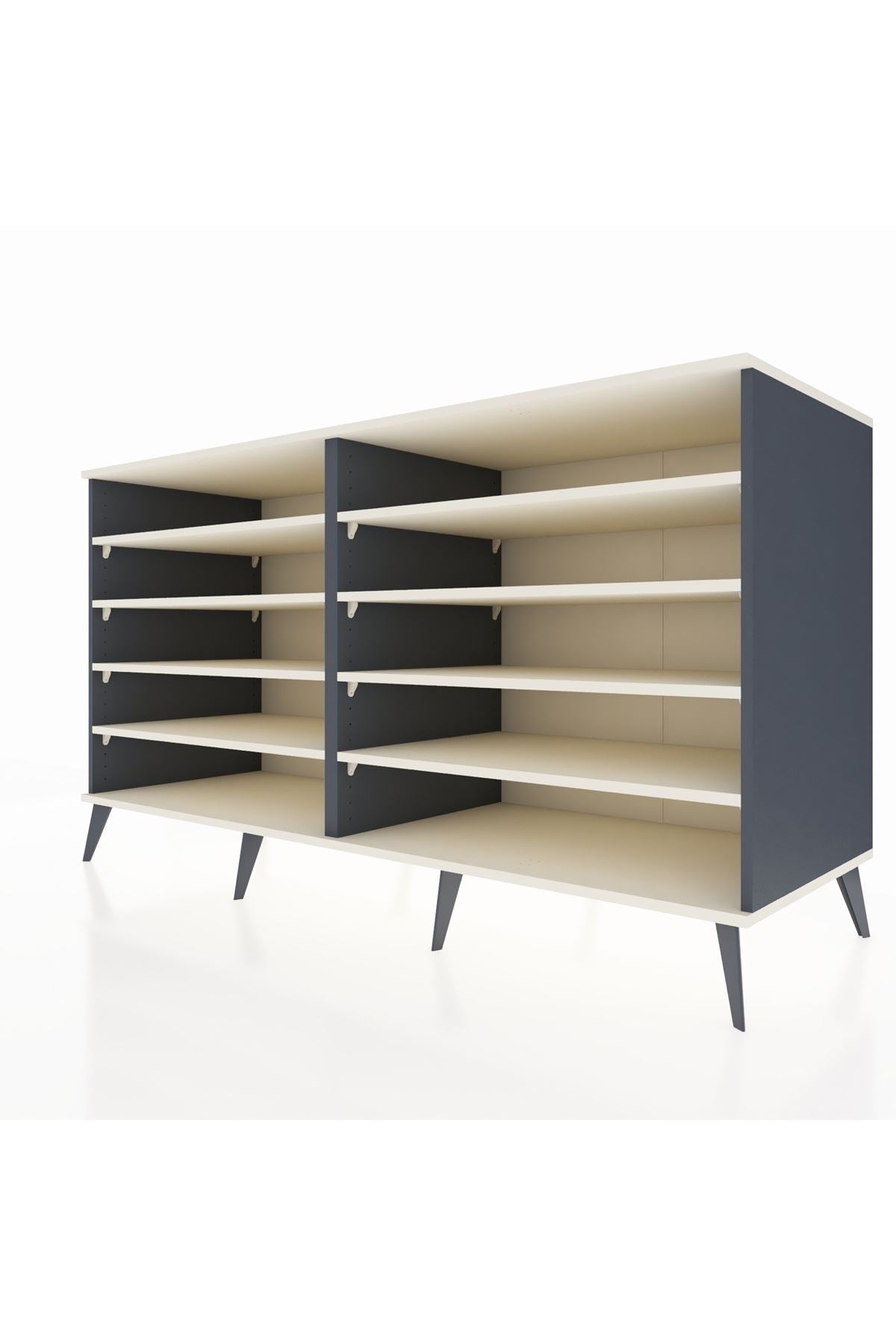 Kronos Konsol 8 Raflı 176x59x99 Antrasit-Aytaşı