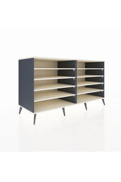 Kronos Konsol 8 Raflı 176x59x99 Antrasit-Aytaşı