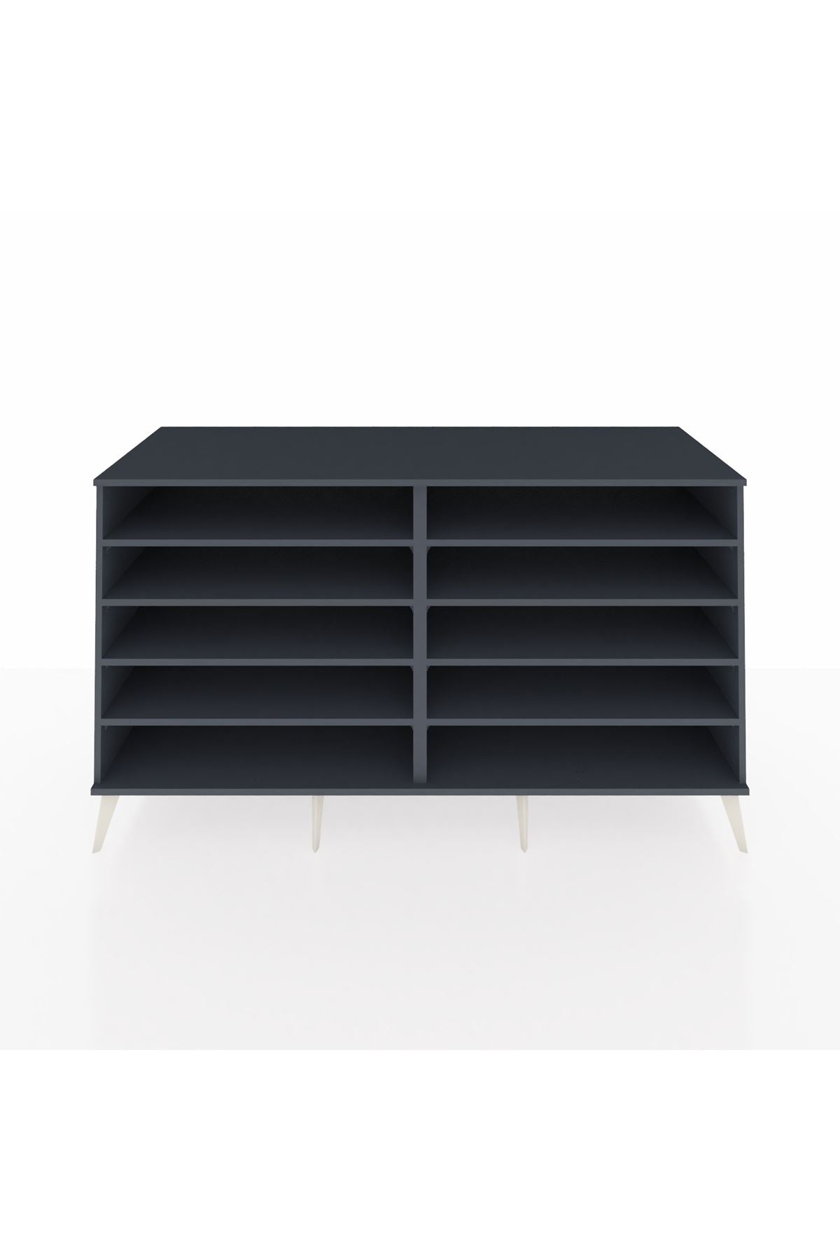 Kronos Konsol 8 Raflı 176x59x99 Antrasit-Antrasit