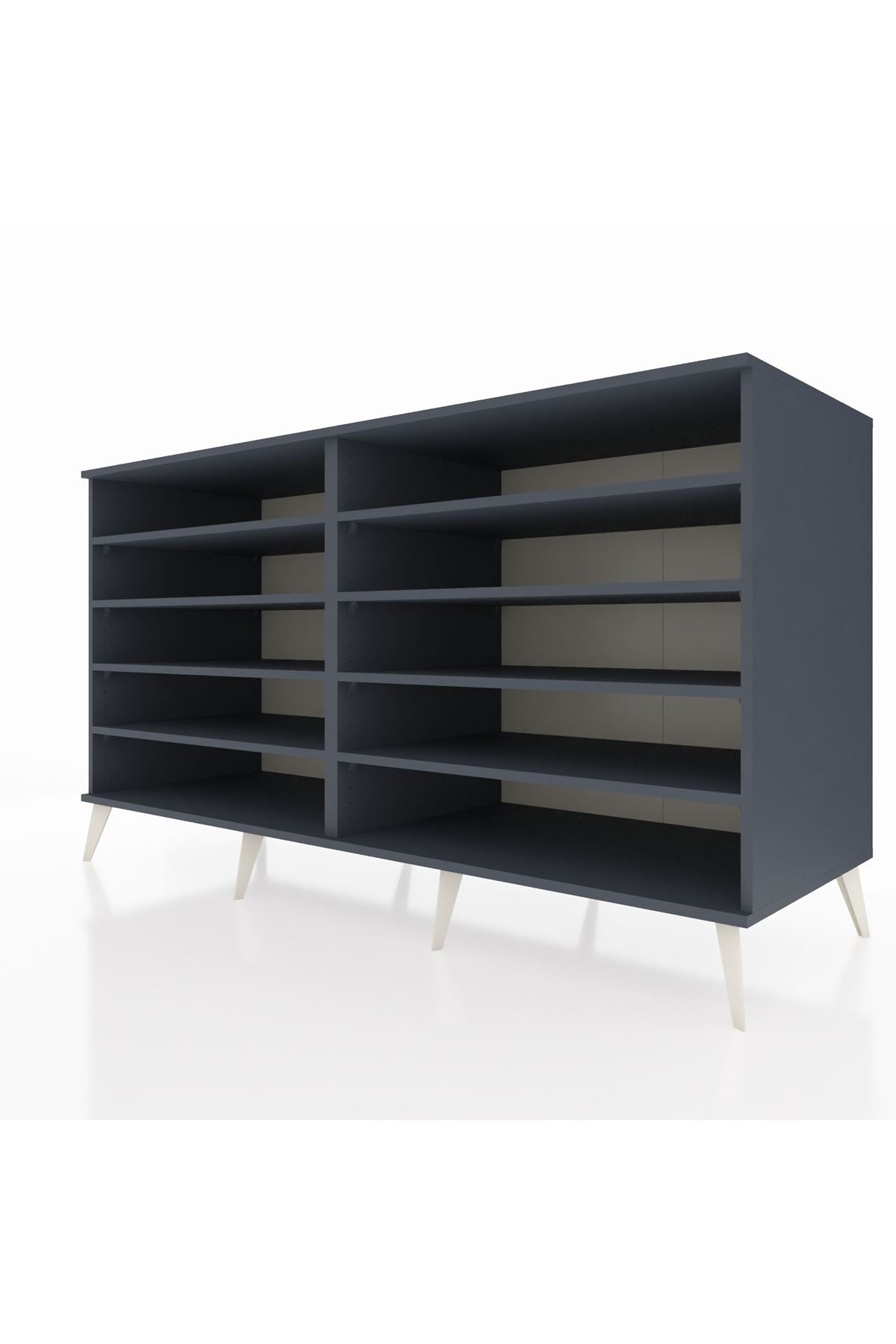 Kronos Konsol 8 Raflı 176x59x99 Antrasit-Antrasit