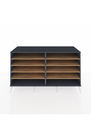 Kronos Konsol 8 Raflı 176x59x99 Antrasit-Antrasit/Çam