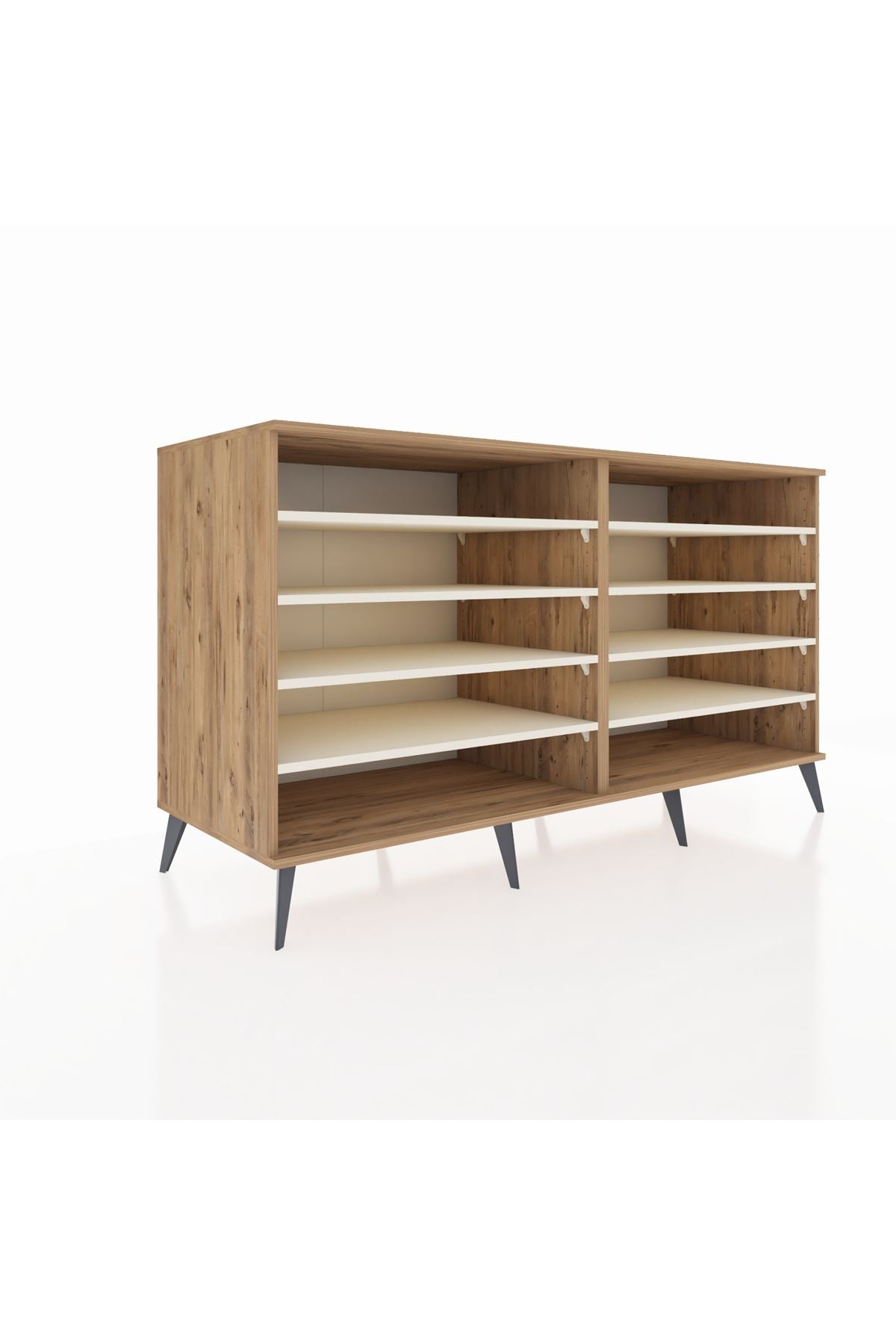 Kronos Konsol 8 Raflı 176x59x99 Çam-Çam/Aytaşı