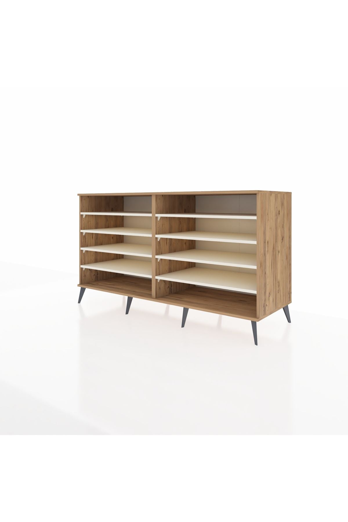 Kronos Konsol 8 Raflı 176x59x99 Çam-Çam/Aytaşı