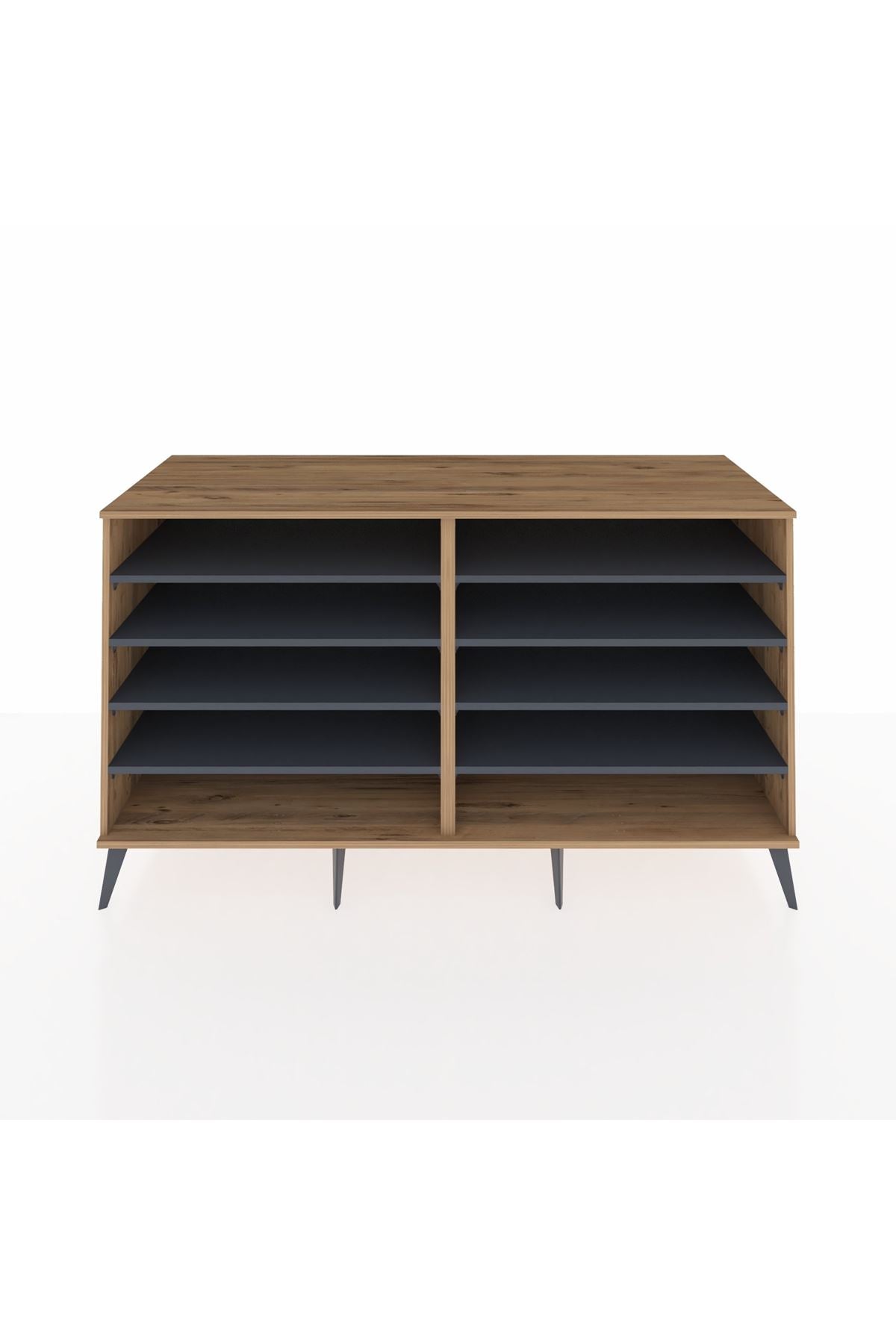 Kronos Konsol 8 Raflı 176x59x99 Çam-Çam/Antrasit