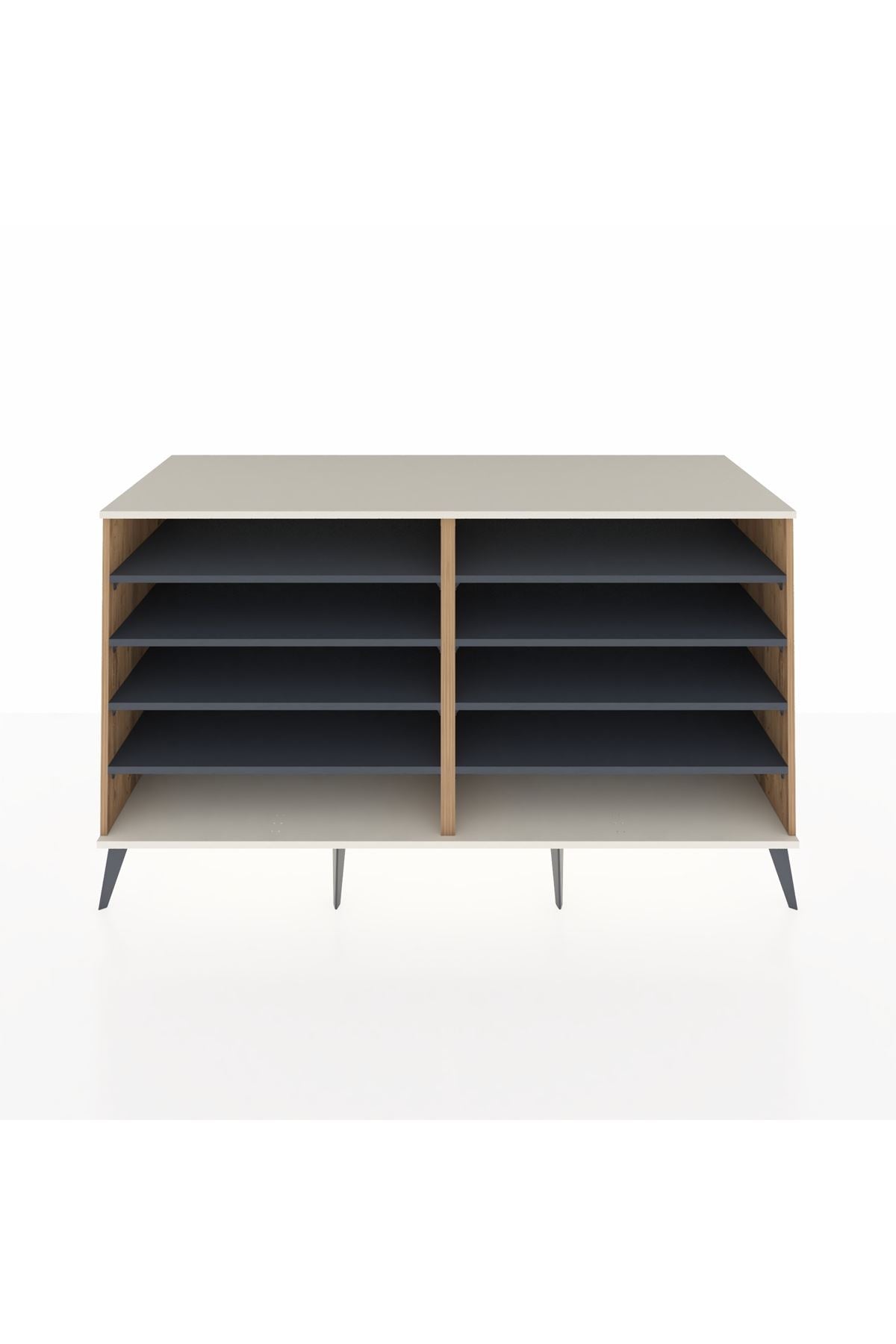 Kronos Konsol 8 Raflı 176x59x99 Çam-Aytaşı/Antrasit