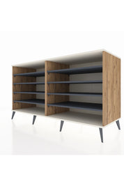 Kronos Konsol 8 Raflı 176x59x99 Çam-Aytaşı/Antrasit