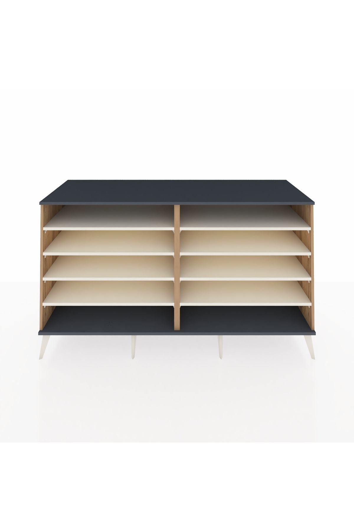 Kronos Konsol 8 Raflı 176x59x99 Çam-Antrasit/Aytaşı