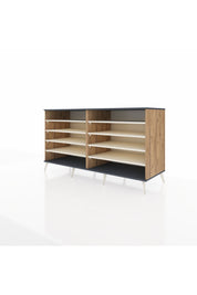 Kronos Konsol 8 Raflı 176x59x99 Çam-Antrasit/Aytaşı