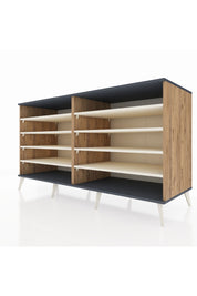 Kronos Konsol 8 Raflı 176x59x99 Çam-Antrasit/Aytaşı