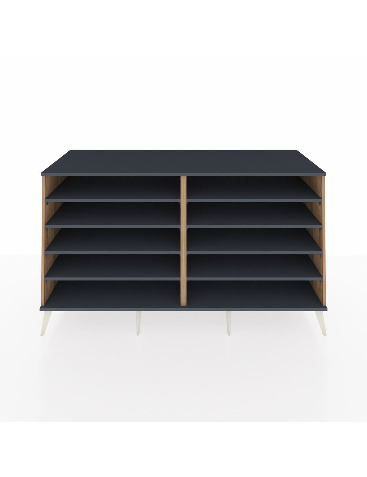 Kronos Konsol 8 Raflı 176x59x99 Çam-Antrasit