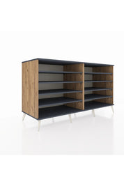 Kronos Konsol 8 Raflı 176x59x99 Çam-Antrasit