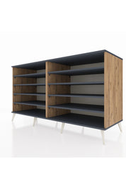 Kronos Konsol 8 Raflı 176x59x99 Çam-Antrasit