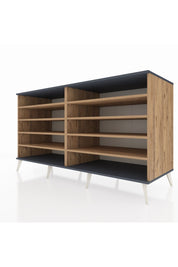 Kronos Konsol 8 Raflı 176x59x99 Çam-Antrasit/Çam