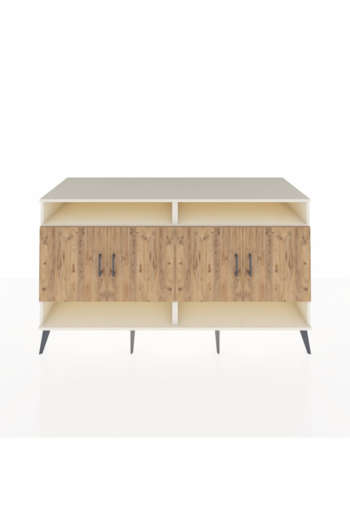 Kronos Konsol 6 Raflı 4 Kapaklı 176x59x99 Aytaşı-Çam/Antrasit