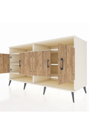 Kronos Konsol 6 Raflı 4 Kapaklı 176x59x99 Aytaşı-Çam/Antrasit