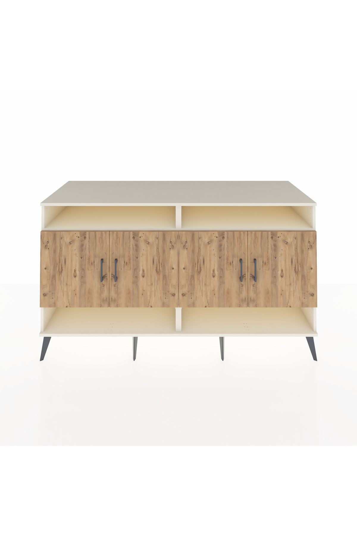 Kronos Konsol 6 Raflı 4 Kapaklı 176x59x99 Aytaşı-Çam