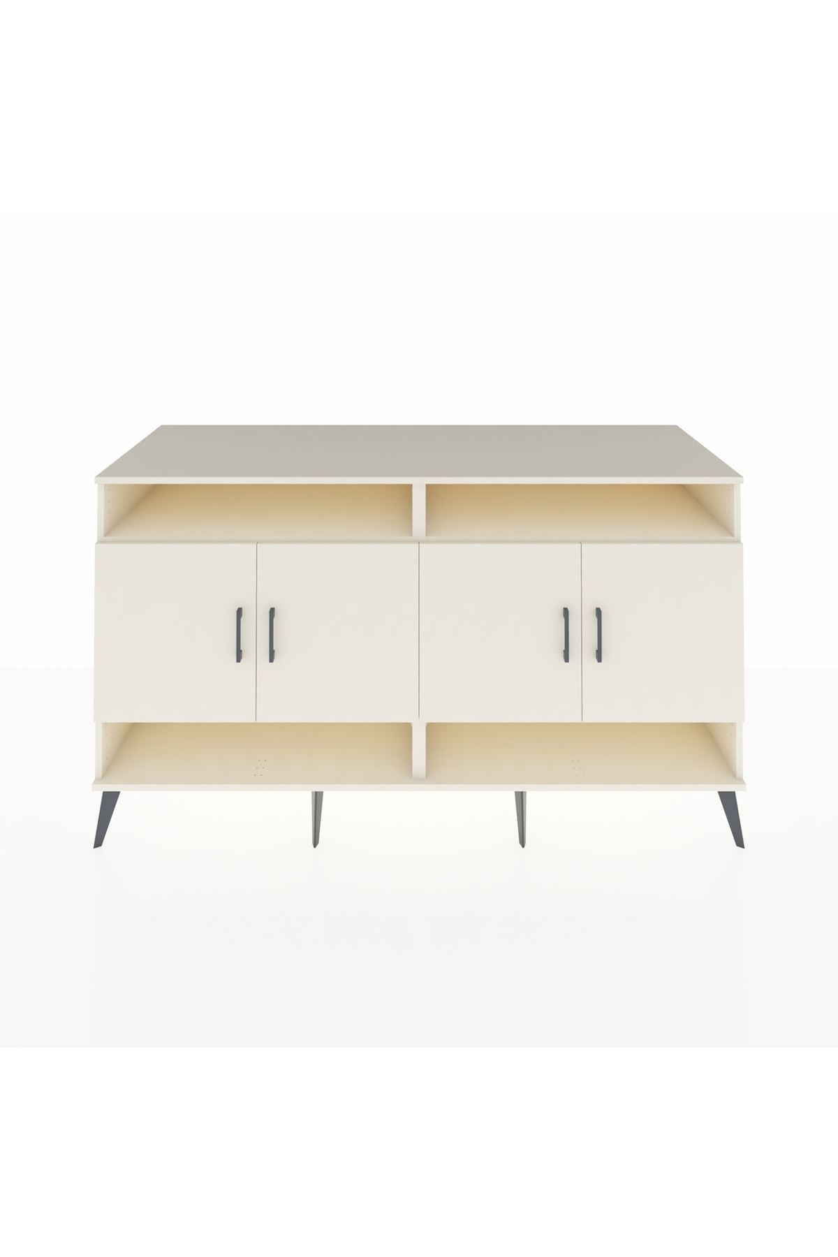 Kronos Konsol 6 Raflı 4 Kapaklı 176x59x99 Aytaşı-Aytaşı/Antrasit