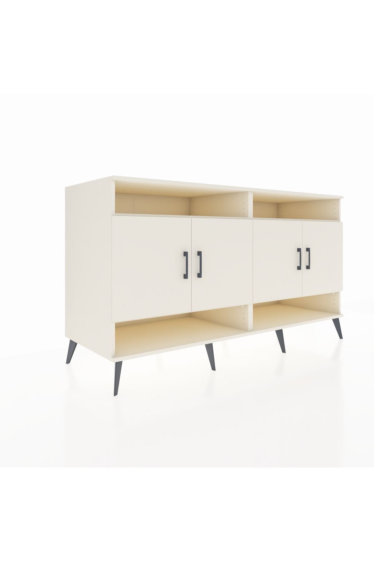 Kronos Konsol 6 Raflı 4 Kapaklı 176x59x99 Aytaşı-Aytaşı/Antrasit