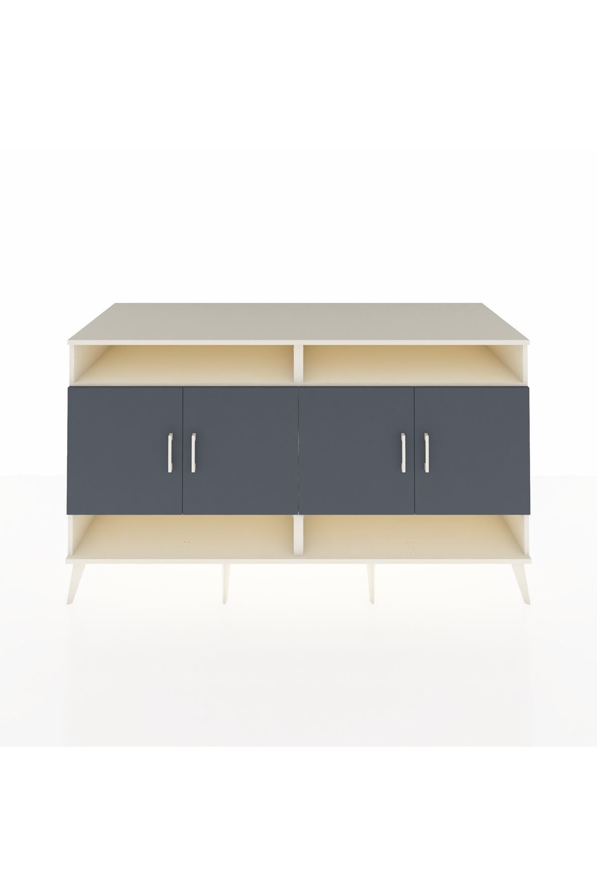 Kronos Konsol 6 Raflı 4 Kapaklı 176x59x99 Aytaşı-Antrasit/Aytaşı