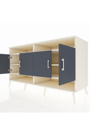 Kronos Konsol 6 Raflı 4 Kapaklı 176x59x99 Aytaşı-Antrasit/Aytaşı